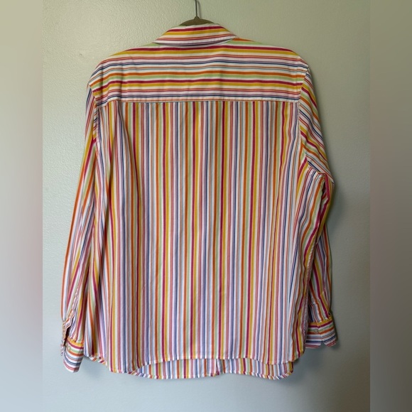 Lauren Ralph Lauren cotton Multicolor Striped Woman’s button down Shirt - Picture 7 of 11